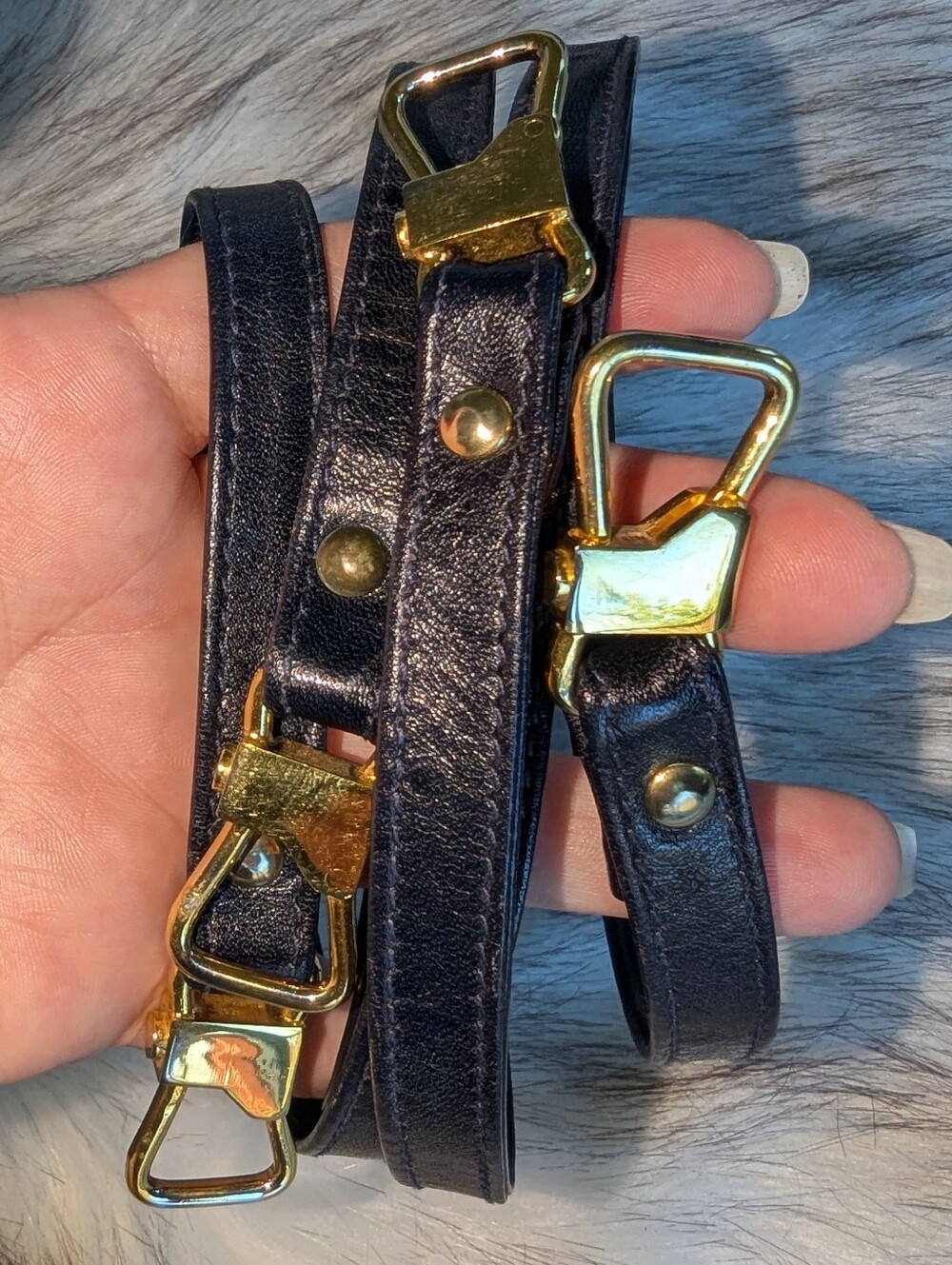 Vintage Caggiono Navy Suede Satchel - Picture 14 of 15